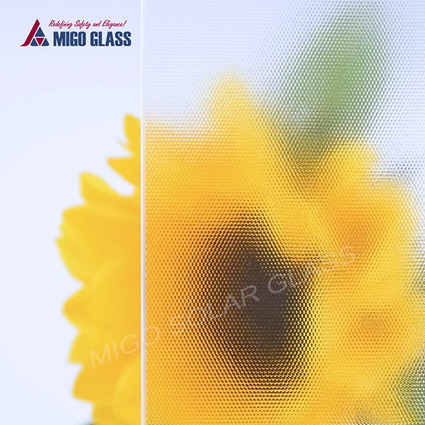 Vidrio solar mate prismático